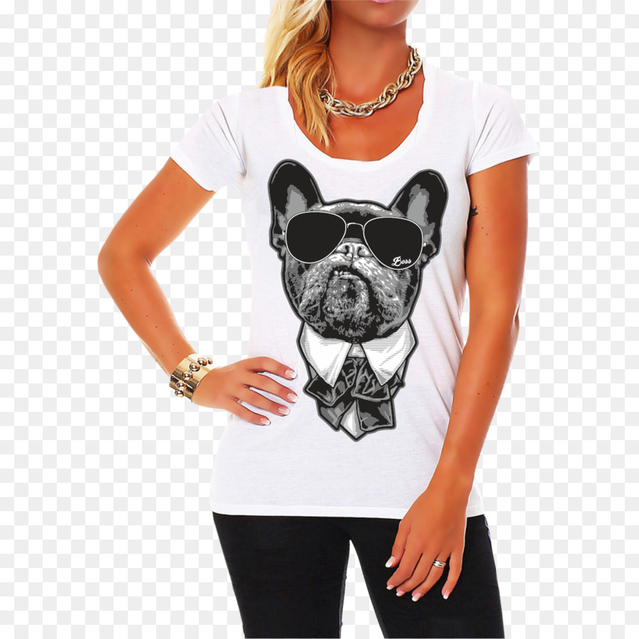 Mulher Com Camiseta De Cachorro，Moda PNG