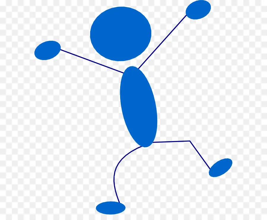 Boneco Palito，Azul PNG