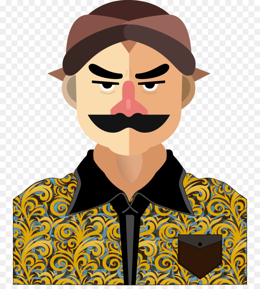 Homem Com Bigode，Chapéu PNG