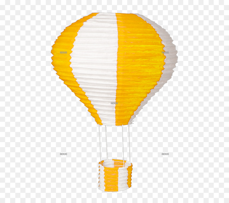 Balão De Ar Quente De Papel，Amarelo PNG