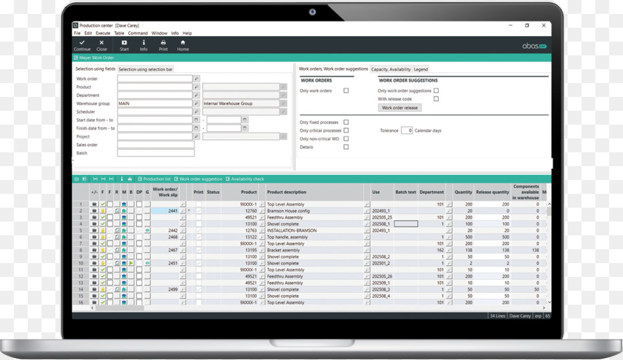 Planejamento De Recursos Empresariais，Abas Erp PNG