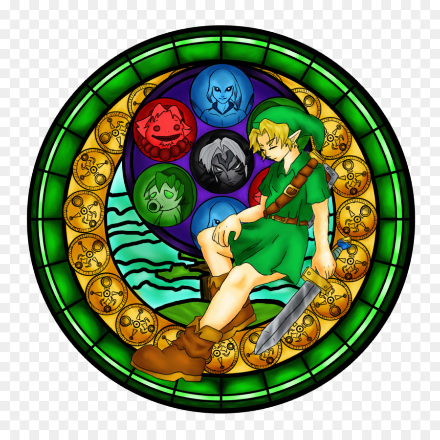 A Lenda De Zelda Majora Mask Do，Vitrais PNG