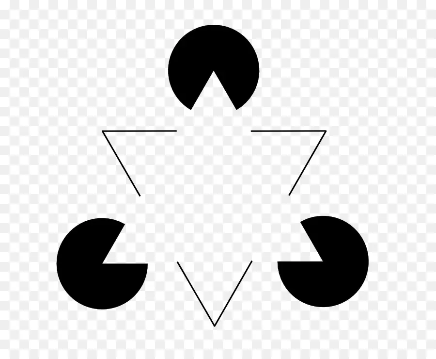 Triângulo De Kanizsa，Ilusão De ótica PNG
