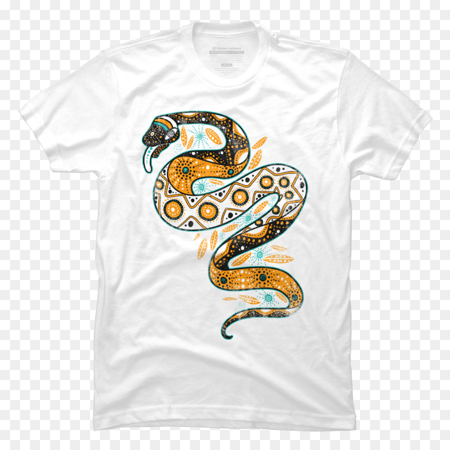 Camiseta Branca，Desenho De Cobra PNG