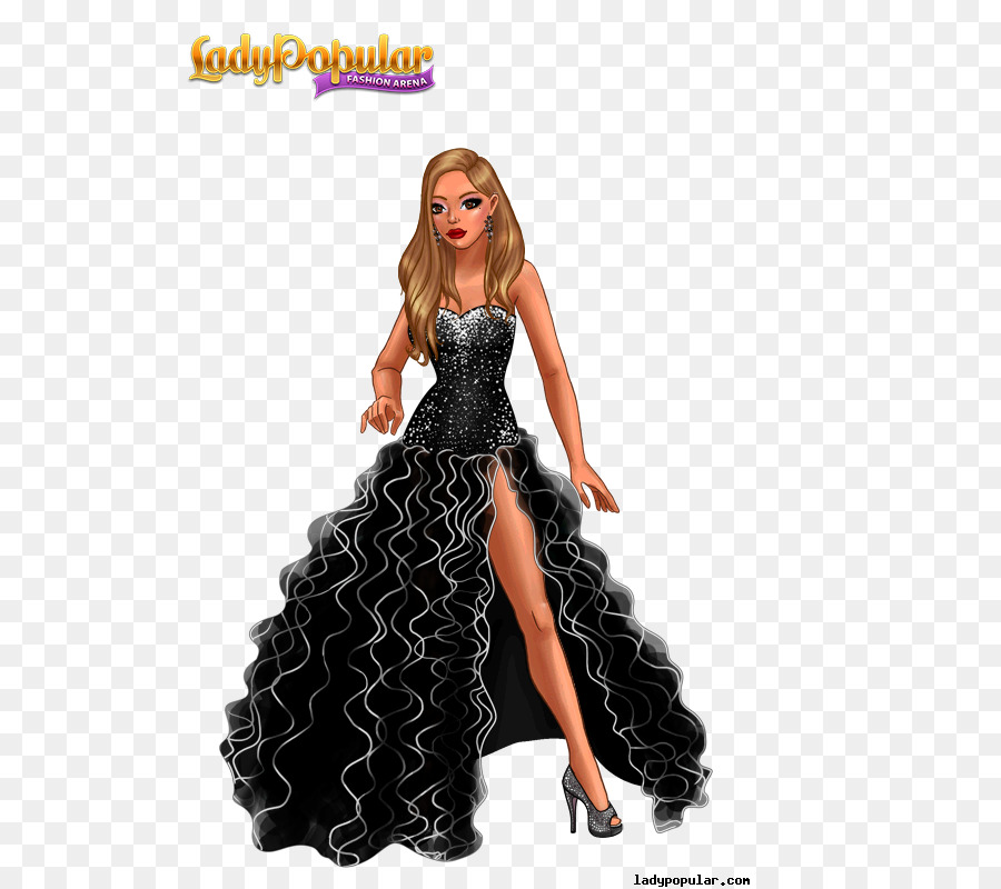 Mulher De Vestido Preto，Moda PNG