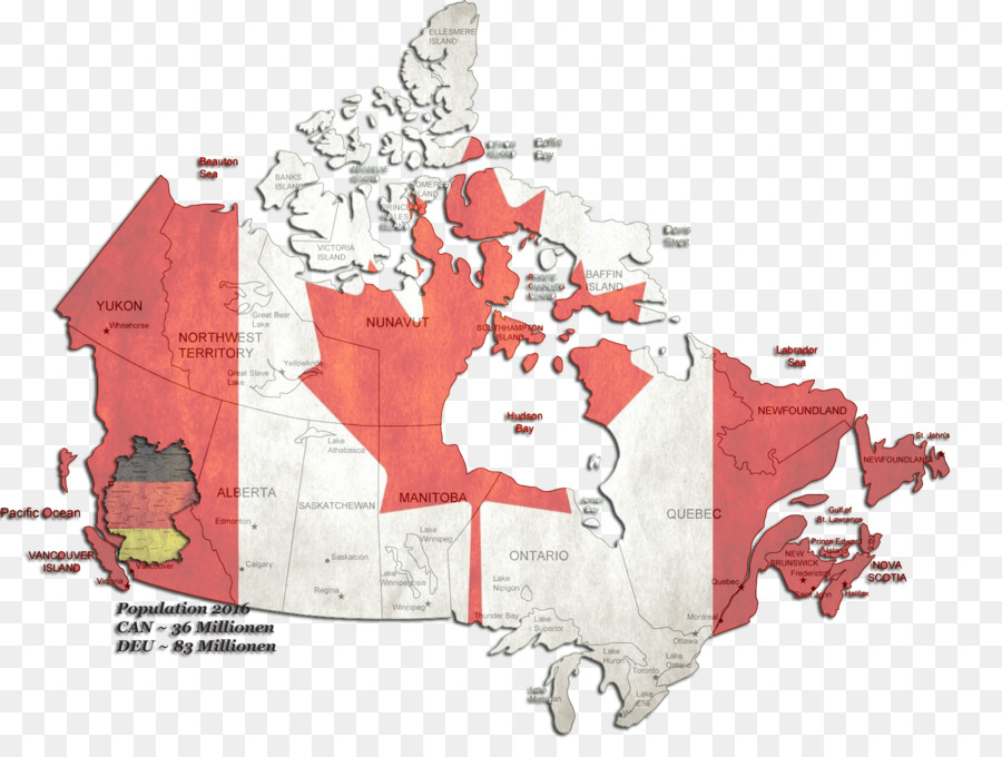 Províncias E Territórios Do Canadá，Mapa PNG