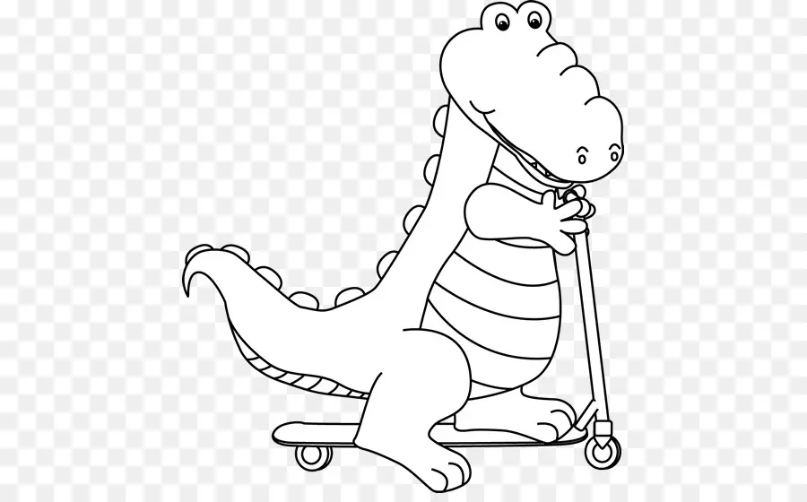 Crocodilo Em Scooter，Animal PNG