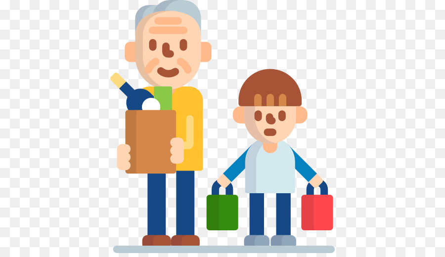 Compras Em Família Dos Desenhos Animados，Família PNG