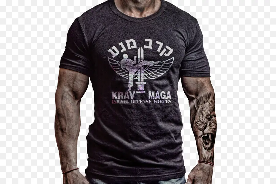 Homem Com Camiseta De Krav Magá，Camiseta PNG