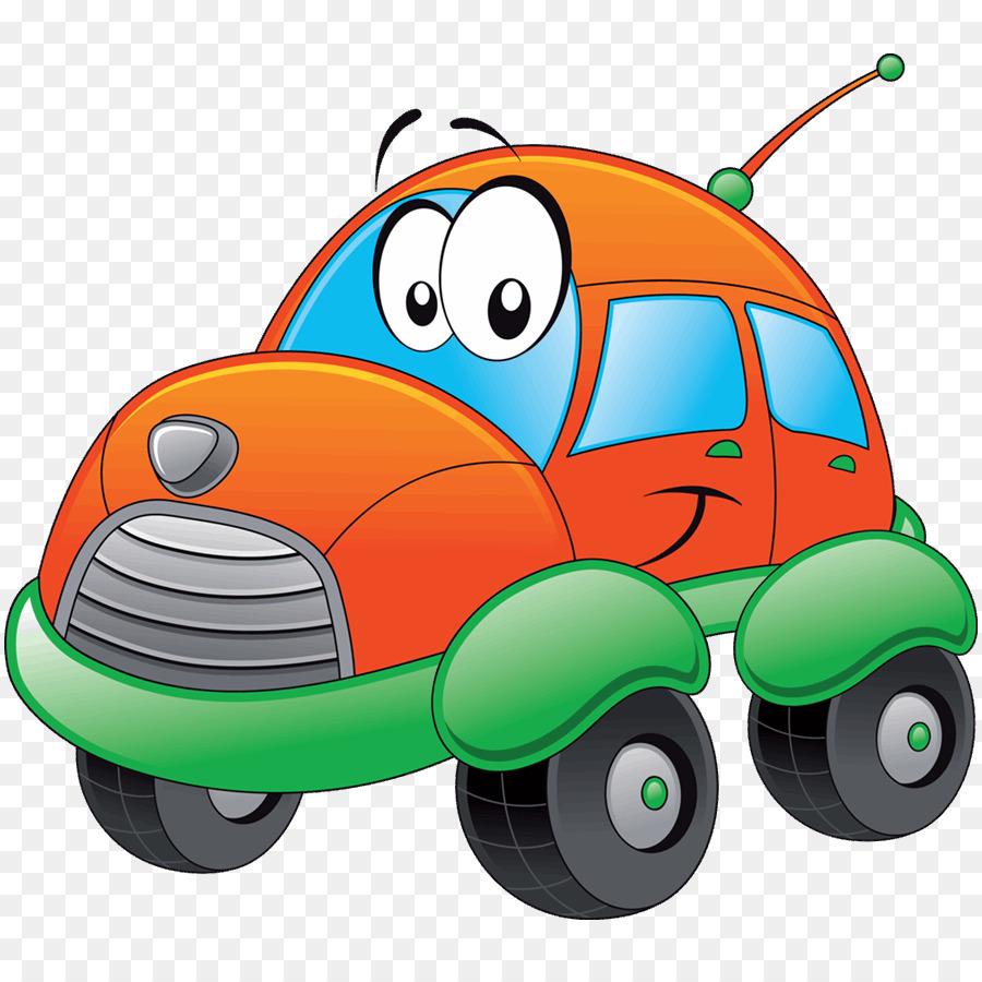 Carro De Desenho Animado，Laranja PNG