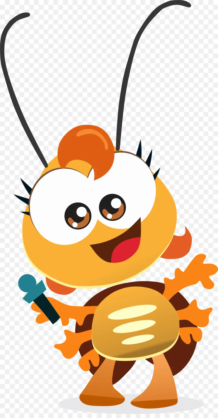 Bug Fofo De Desenho Animado，Microfone PNG