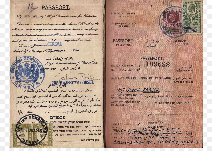 Documento De Identidade，Autoridade Palestina Passaporte PNG