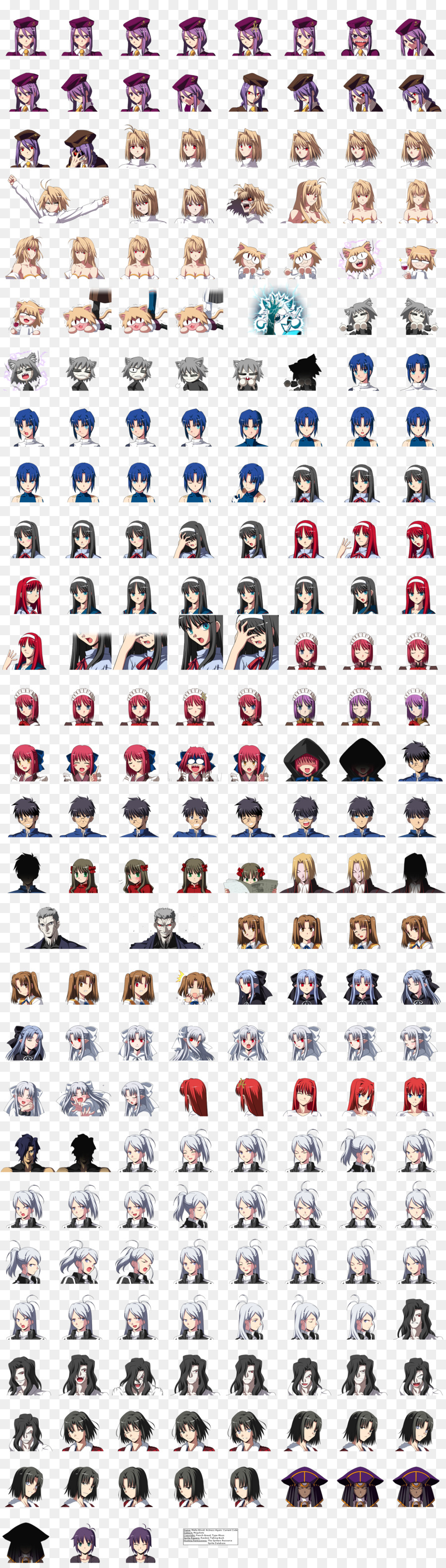 Melty Blood，Sprite PNG