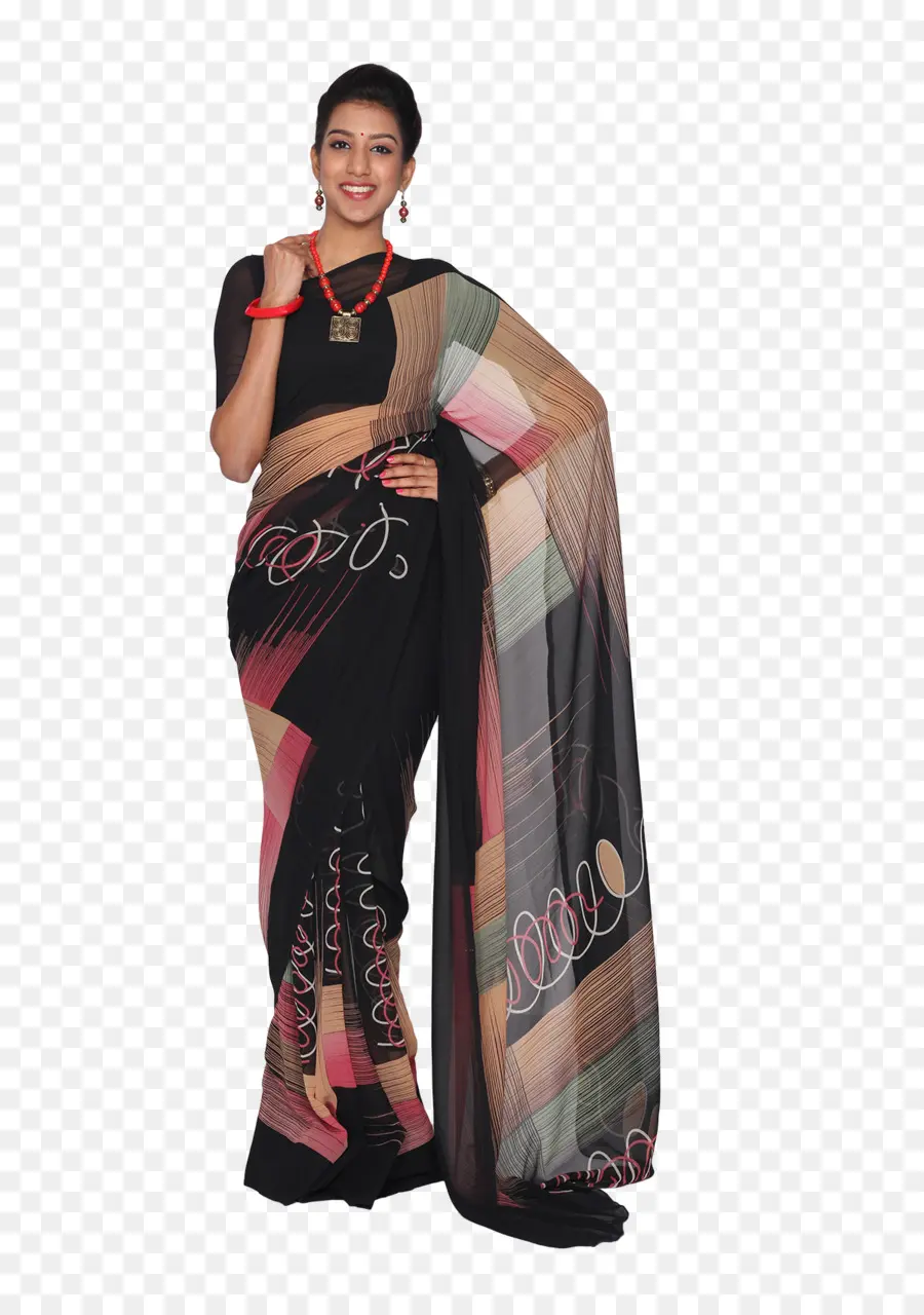 Saree Colorido，Tradicional PNG