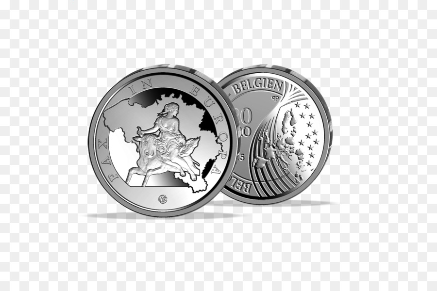 Prata，Belga Moedas De Euro PNG