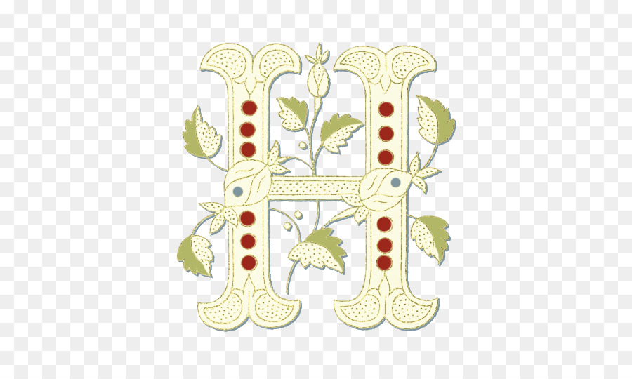 Decorativo H，Floral PNG