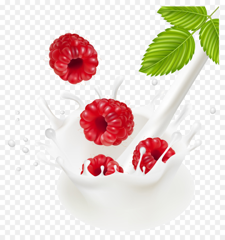 Framboesas Com Leite，Fruta PNG