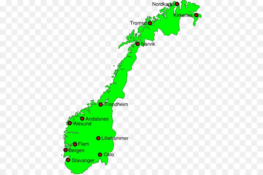 Mapa Da Noruega，Geografia PNG