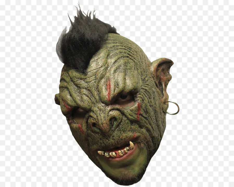 Máscara Orc，Verde PNG