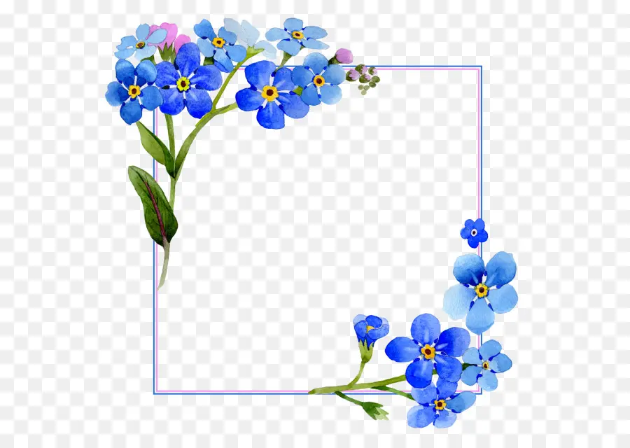 Flores，Azul PNG