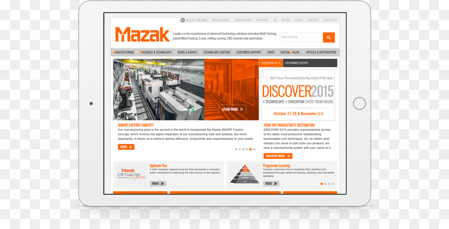 Página Da Web，Yamazaki Mazak Corporation PNG