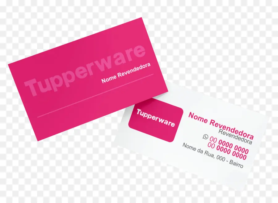 Cartões De Visita Tupperware，Rosa PNG