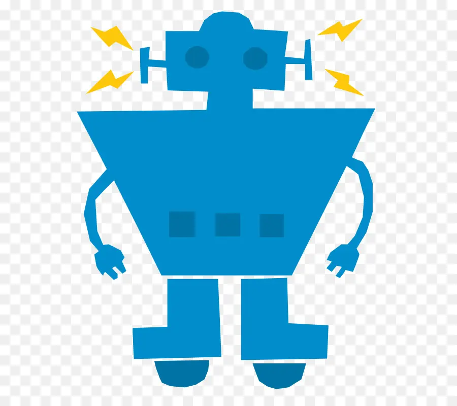 Robô，Azul PNG