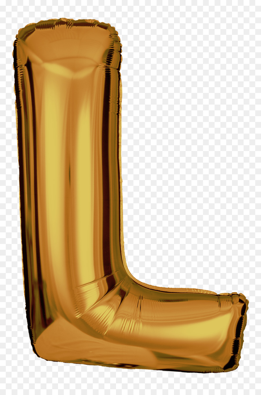 Balão Dourado，Letra L PNG