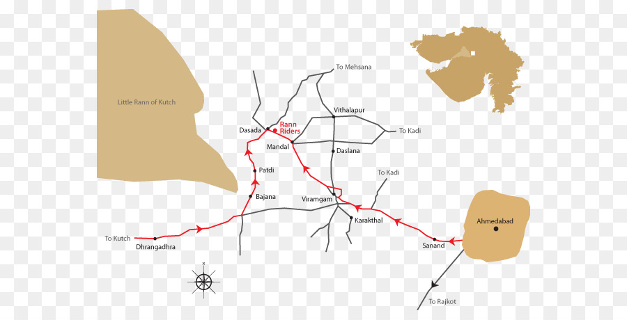 Gujarat，Mapa PNG