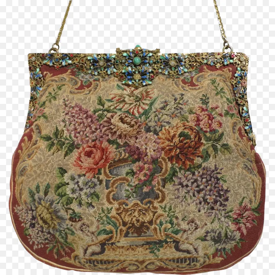 Bolsa Vintage，Floral PNG