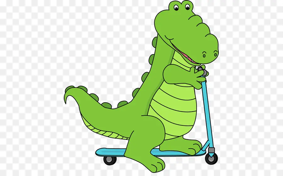 Crocodilo Em Scooter，Animal PNG