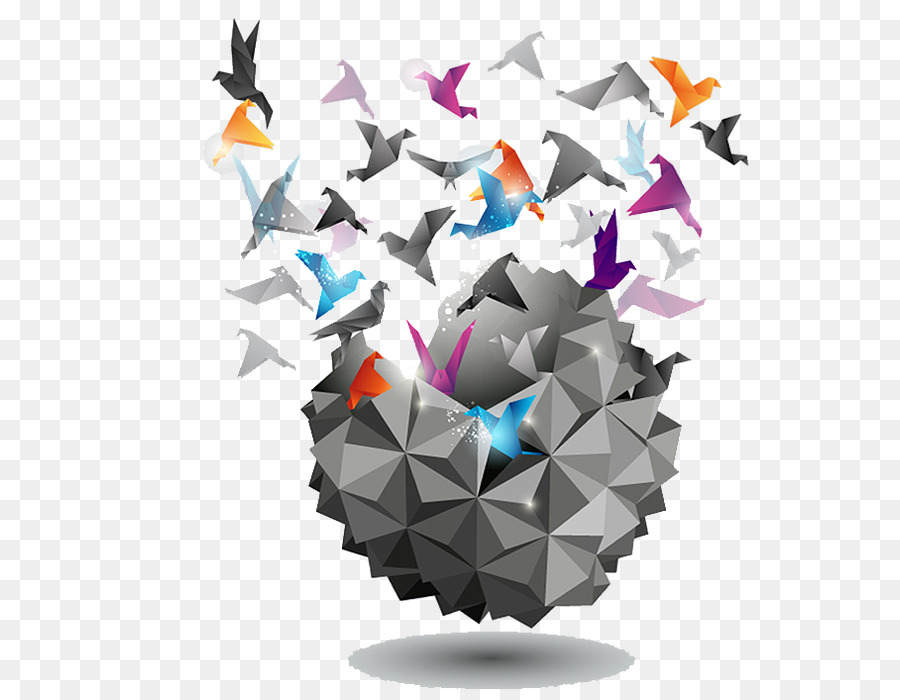 Pássaros De Origami，Pássaros PNG