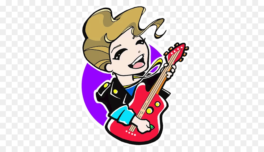 Guitarrista De Desenho Animado，Guitarra PNG