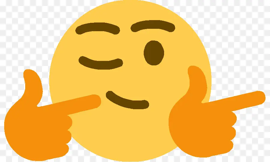 Emoji Piscando，Amarelo PNG