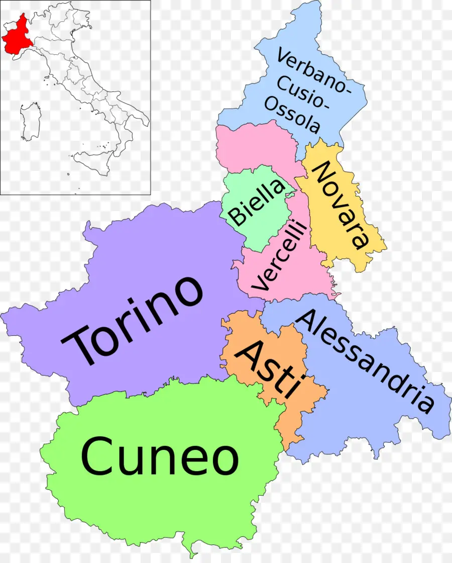 Mapa Do Piemonte，Itália PNG