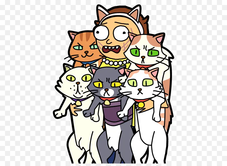 Personagem De Desenho Animado Com Gatos，Gatos PNG