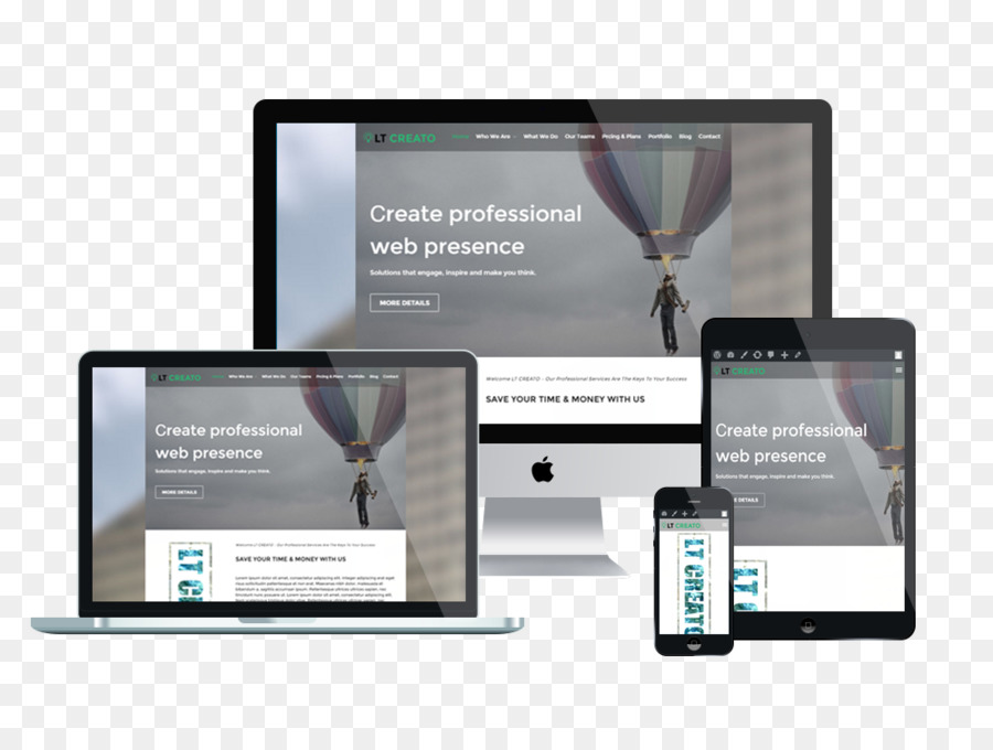 Responsive Web Design，Modelo PNG