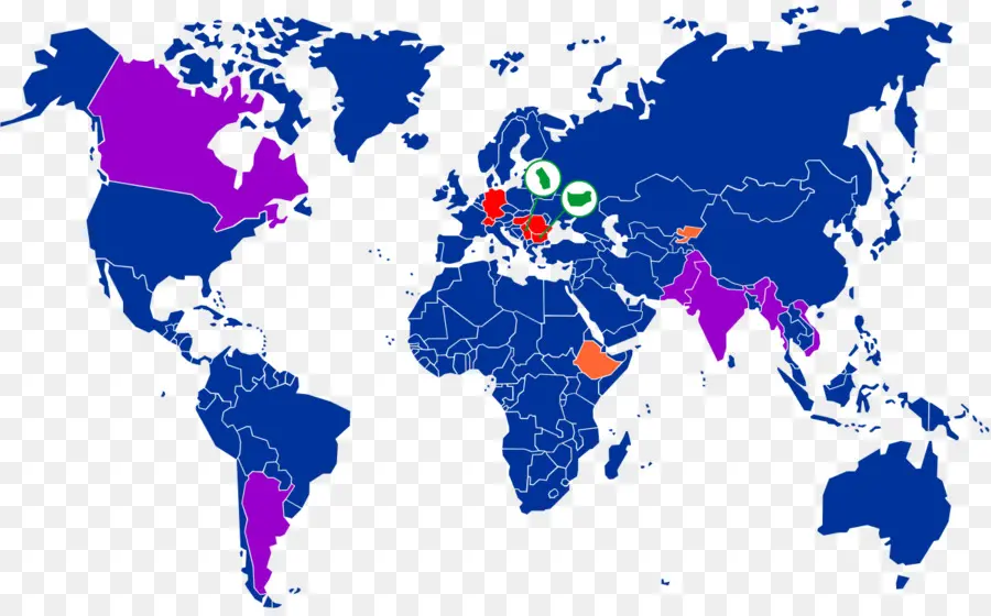 Mapa Mundial，Países PNG