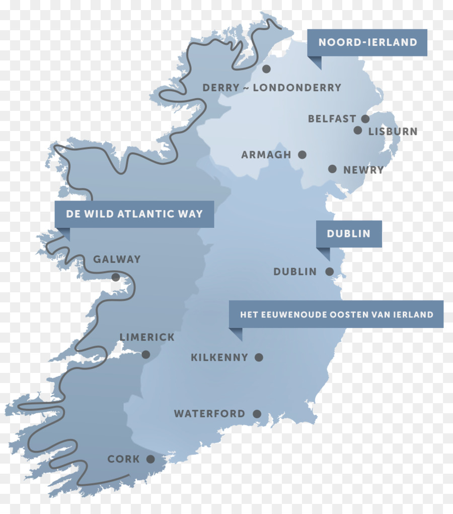 Mapa Da Irlanda，Cidades PNG