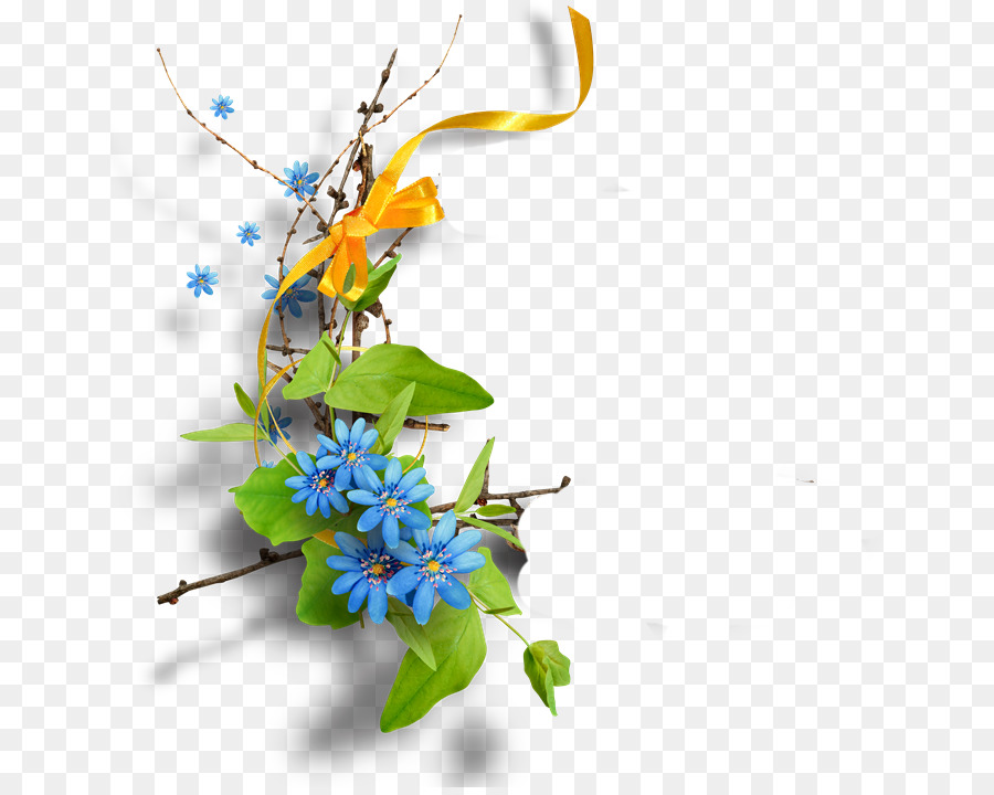 Flores，Azul PNG