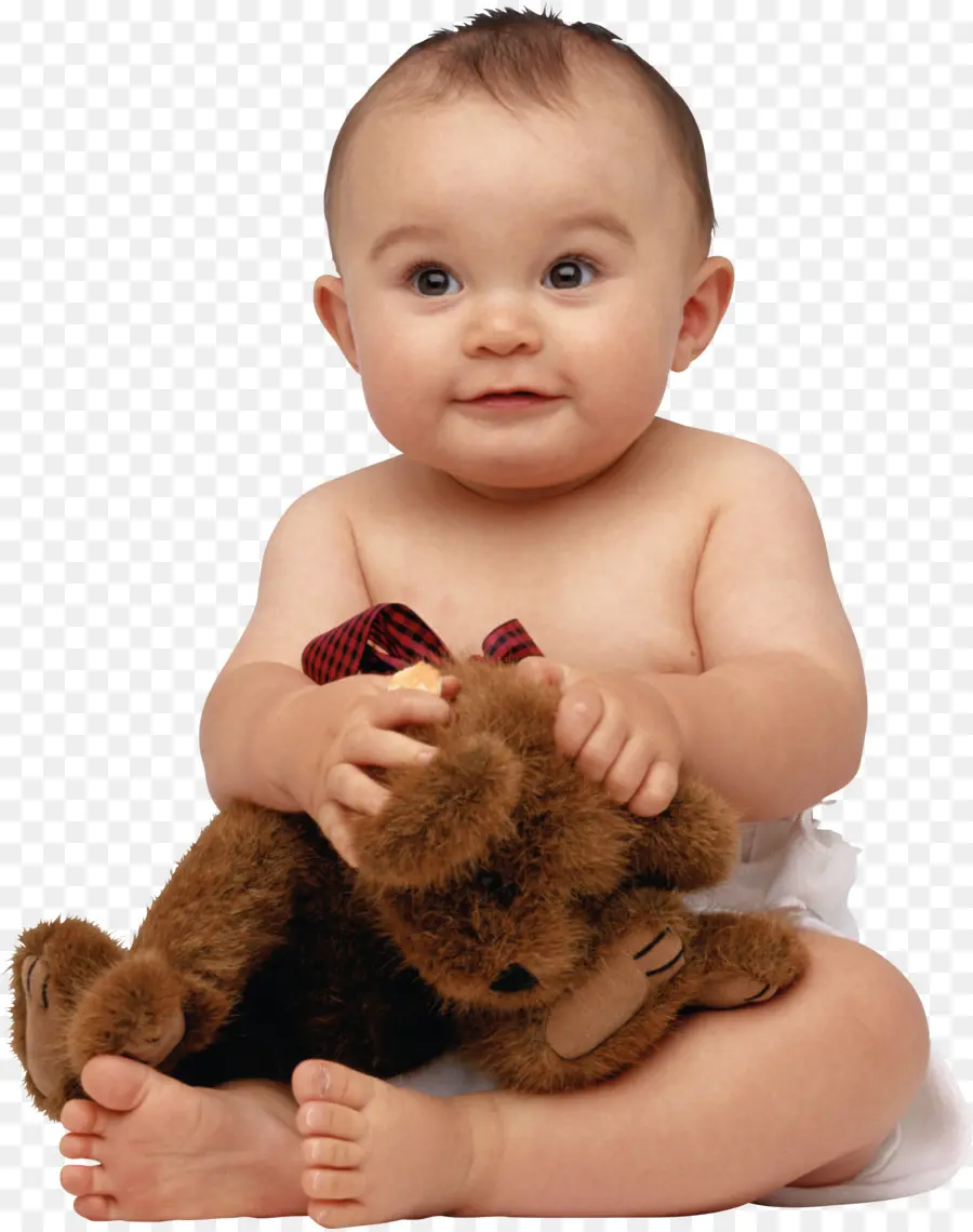 Bebê Com Ursinho De Pelúcia，Brinquedo PNG