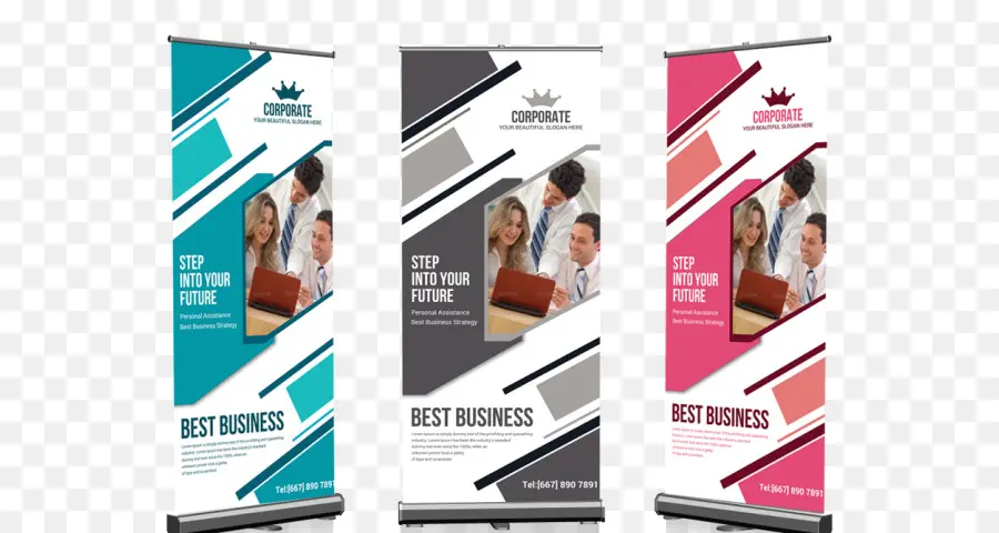 Banners Enrolados，Marketing PNG