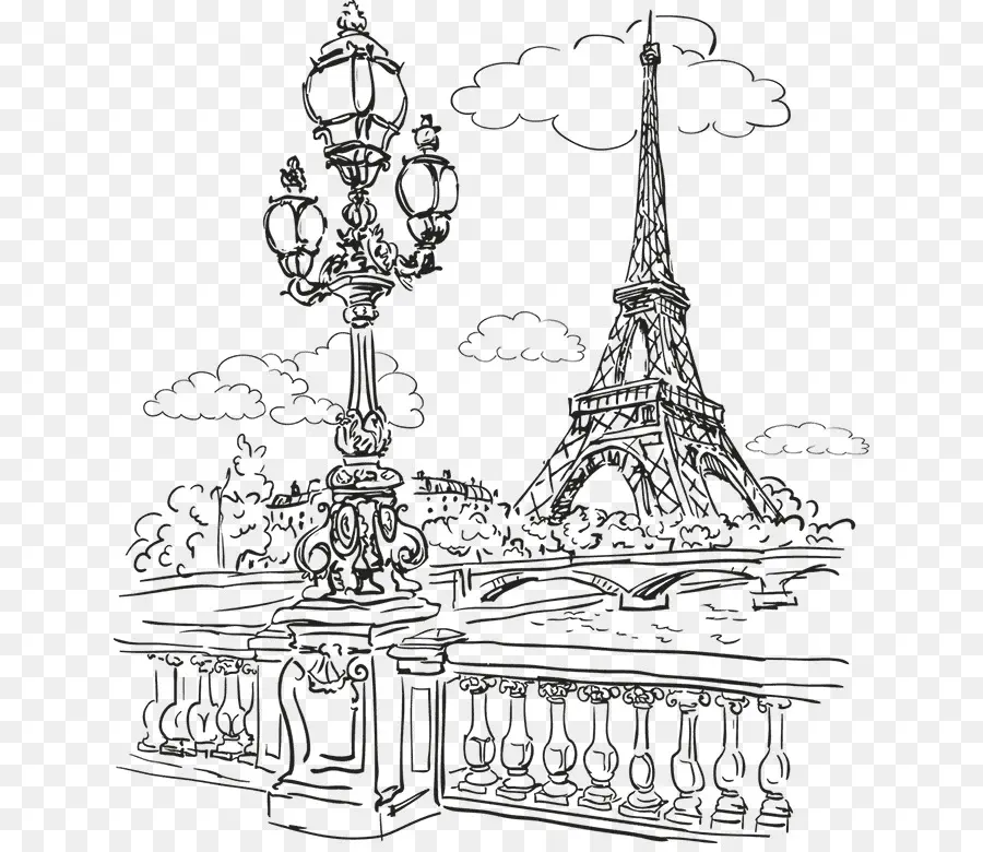 Torre Eiffel，Desenho PNG