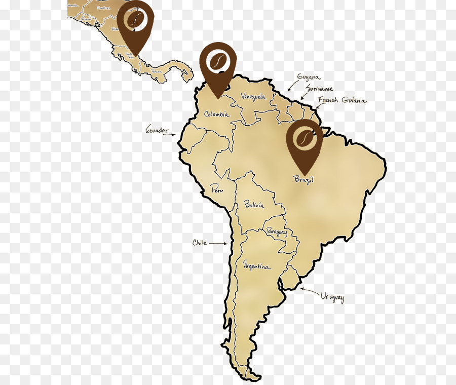 Mapa Da América Do Sul，Países PNG