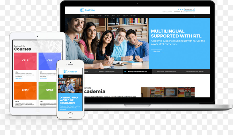 Responsive Web Design，Modelo PNG