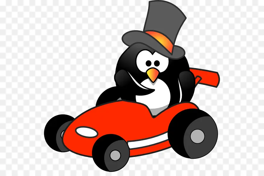 Pinguim，Carro PNG