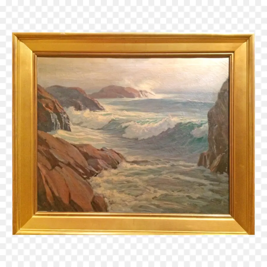 Pintura De Paisagem Marinha，Ondas PNG