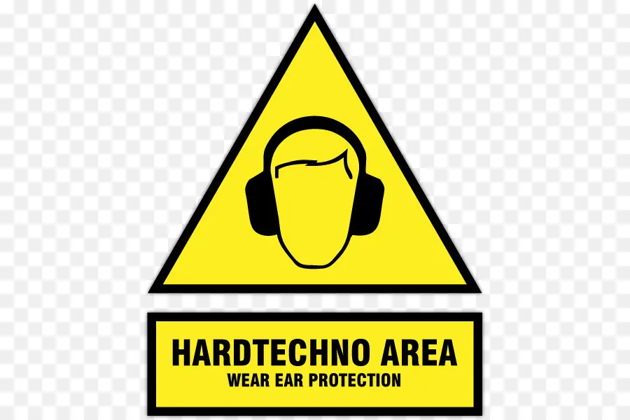 Sinal De área Hardtechno，Proteção Auditiva PNG