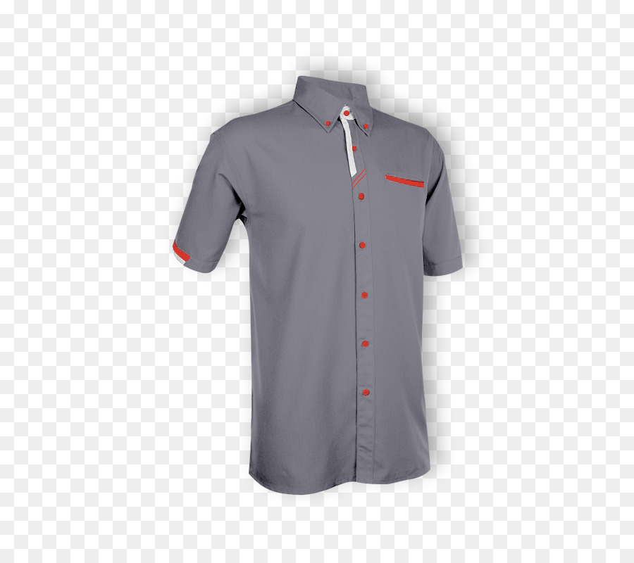 Camisa Cinza，Manga Curta PNG