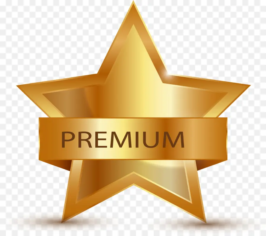 Estrela Premium，Ouro PNG